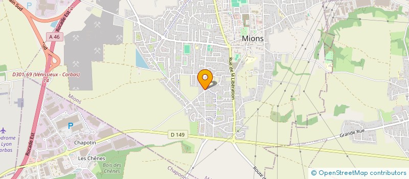 localisation de l'entreprise J.Y.M RHONE LOGISTIQUE à MIONS