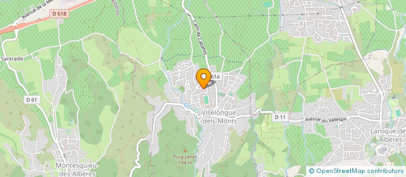 localisation de l'entreprise J.Y.N.  VILLELONGUE-DELS-MONTS