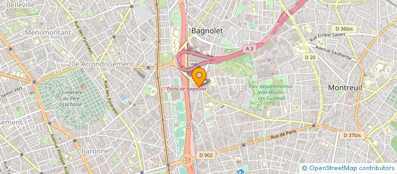localisation de l'entreprise J2BAS à BAGNOLET