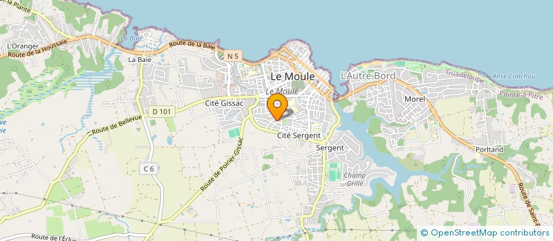 localisation de l'entreprise J2C ANTILLES à LE MOULE