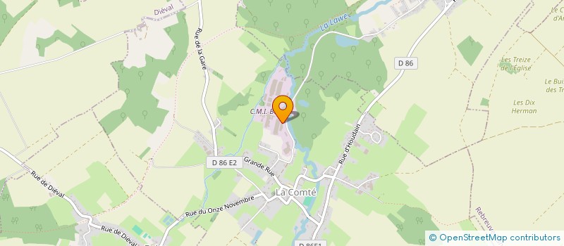 localisation de l'entreprise J2C CHAUDRONNERIE à LA COMTE