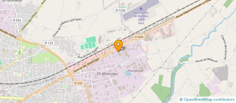 localisation de l'entreprise J2FD  ROMANS-SUR-ISERE