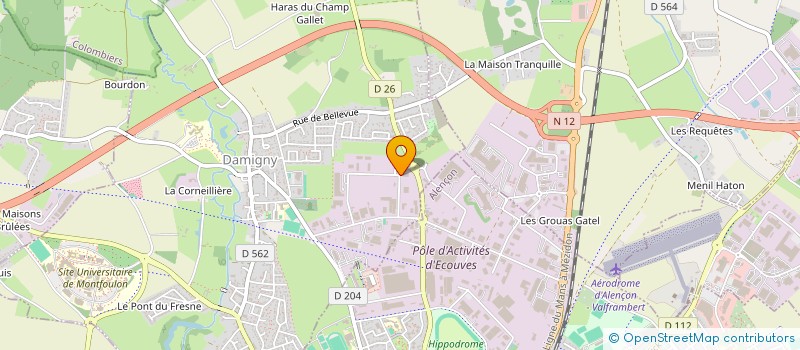 localisation de l'entreprise J2H à DAMIGNY
