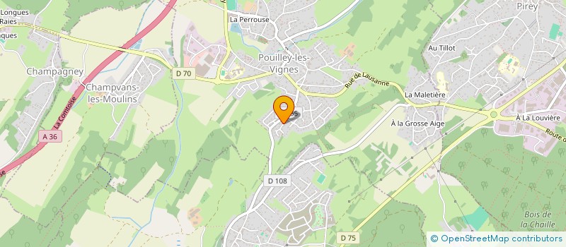 localisation de l'entreprise J2M DISTIBUTION à POUILLEY-LES-VIGNES