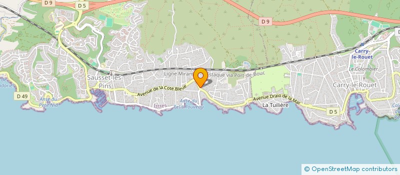 localisation de l'entreprise J2M GESTION  SAUSSET-LES-PINS