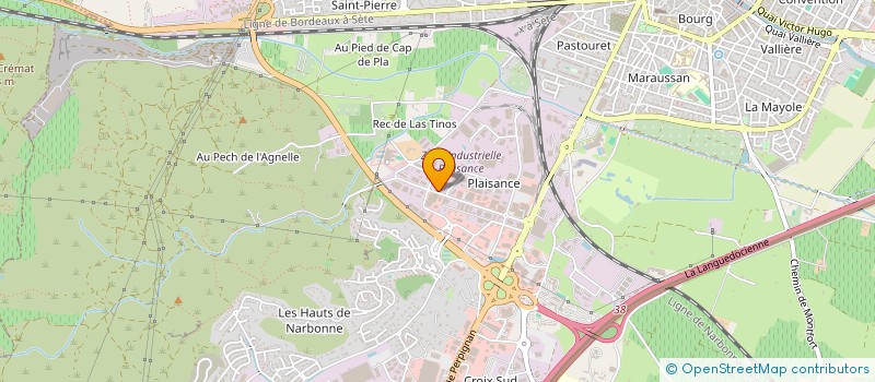 localisation de l'entreprise J2M NARBONNE à NARBONNE