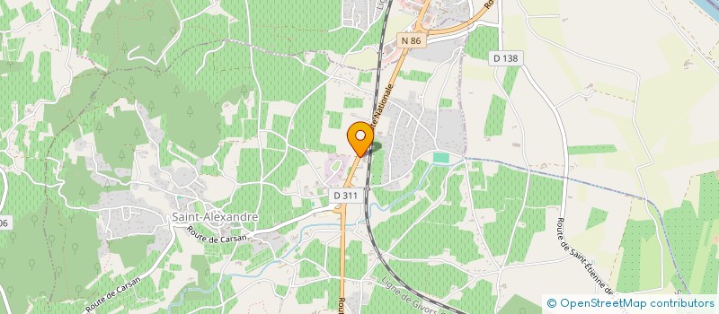 localisation de l'entreprise J2M PONT SAINT ESPRIT  SAINT-ALEXANDRE