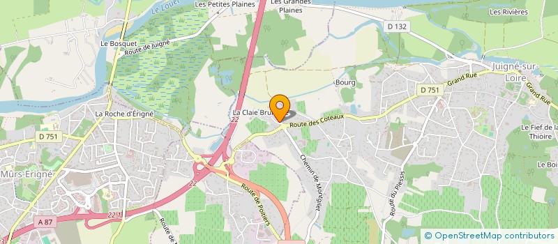 localisation de l'entreprise J2N  LES GARENNES SUR LOIRE