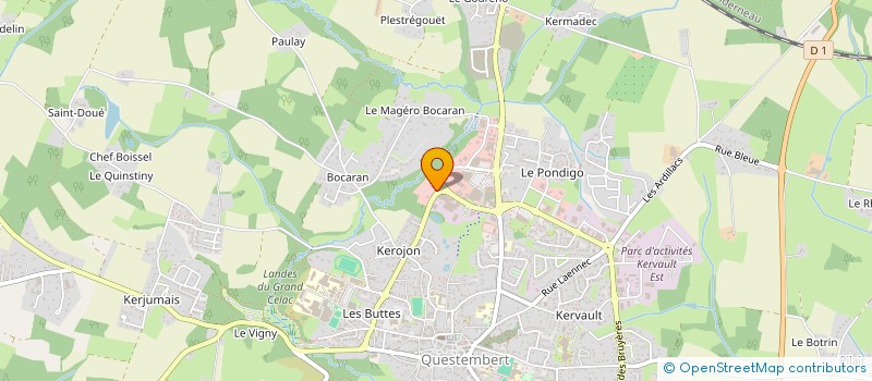 localisation de l'entreprise J2P  QUESTEMBERT