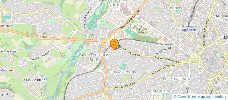 localisation de l'entreprise J2P INDUSTRIES CONSEIL à LIMOGES