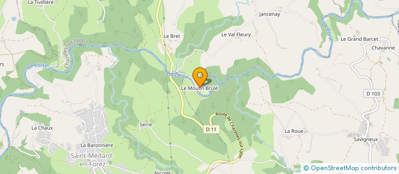 localisation de l'entreprise J3C  CHAZELLES-SUR-LYON