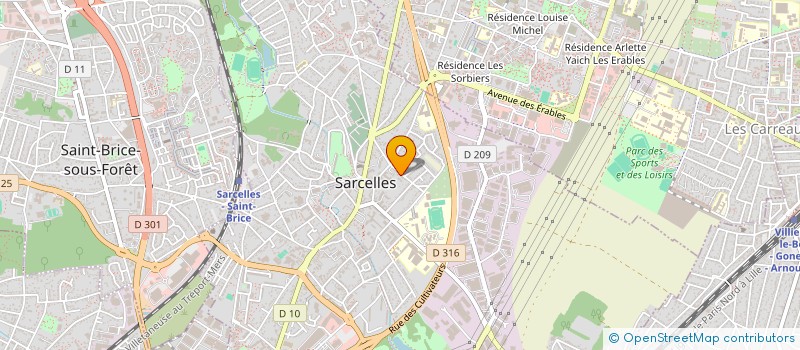 localisation de l'entreprise J3C LEANDRA  SARCELLES