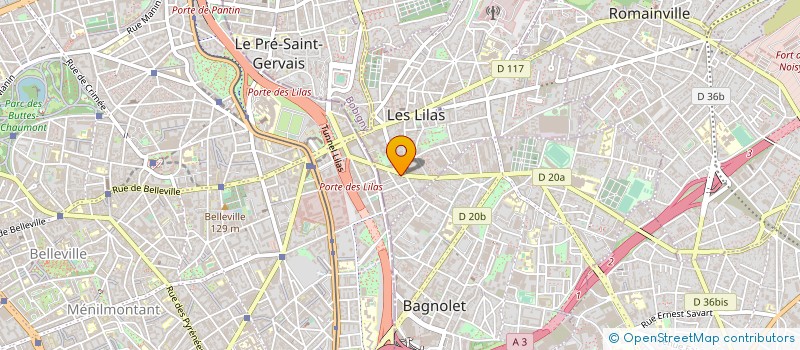 localisation de l'entreprise J3S FORMATIONS à LES LILAS