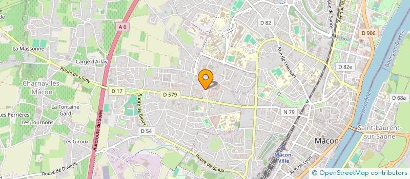 localisation de l'entreprise J3V à CHARNAY-LES-MACON