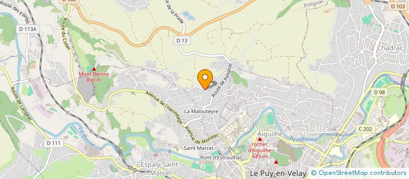 localisation de l'entreprise J7 LAB  POLIGNAC