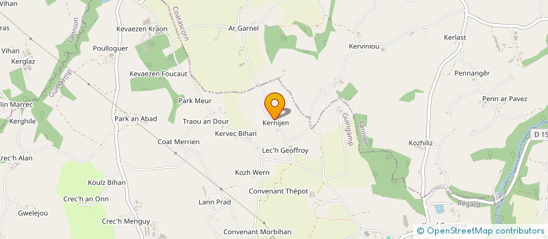 localisation de l'entreprise JA CANTON DE BEGARD - BELLE-ISLE  BEGARD