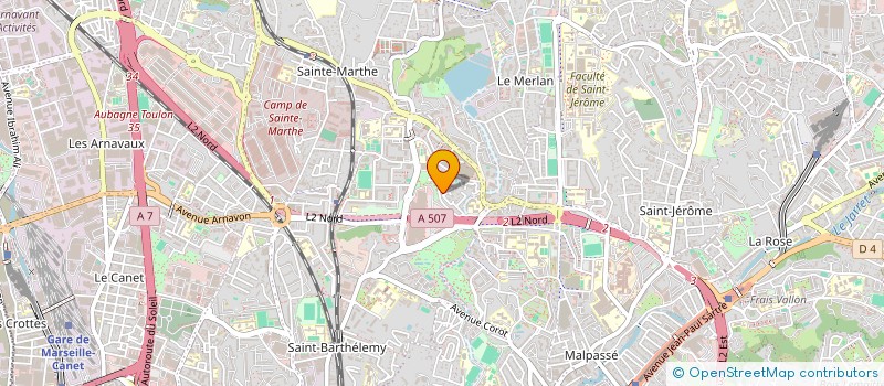 localisation de l'entreprise JA GRIGNAN à MARSEILLE