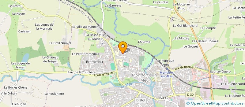 localisation de l'entreprise JA OBERTHUR à MONTFORT-SUR-MEU