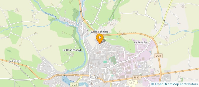 localisation de l'entreprise JA PAYSAGE  ERNEE