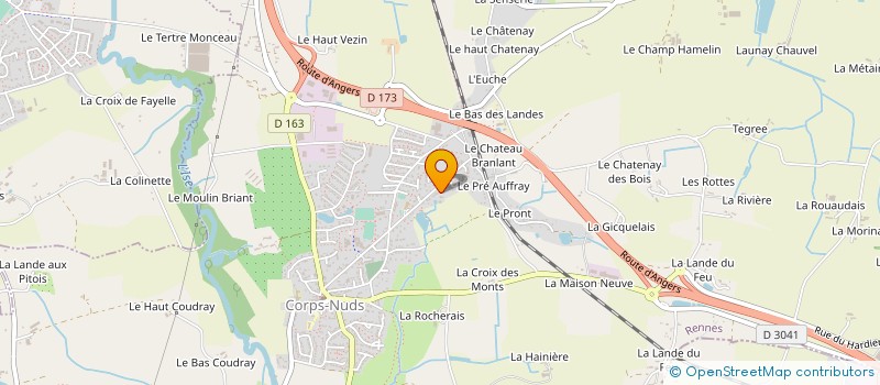 localisation de l'entreprise JA2H à CORPS-NUDS