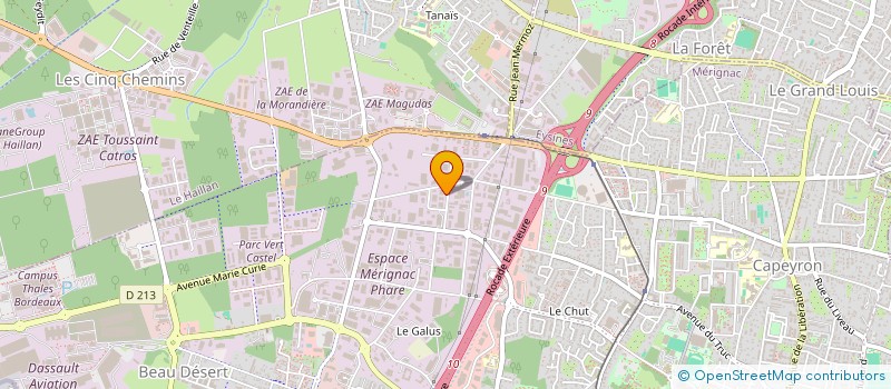 localisation de l'entreprise JAASP  MERIGNAC