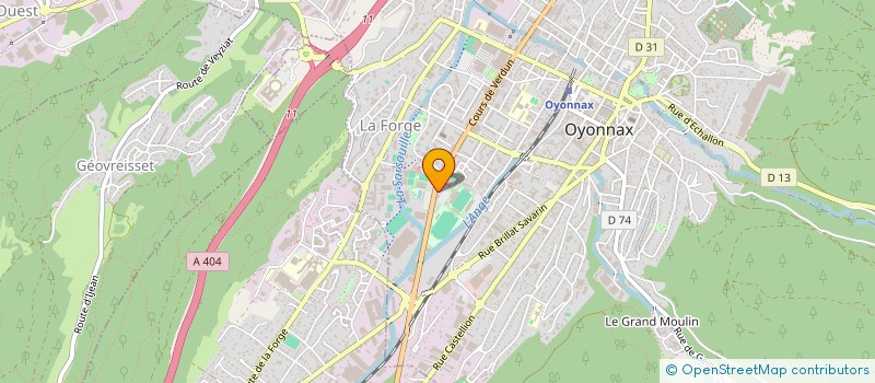localisation de l'entreprise JAB à OYONNAX