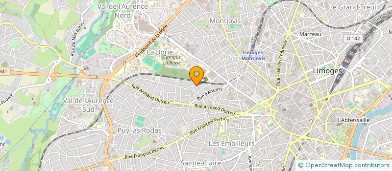 localisation de l'entreprise JAB AND CO à LIMOGES