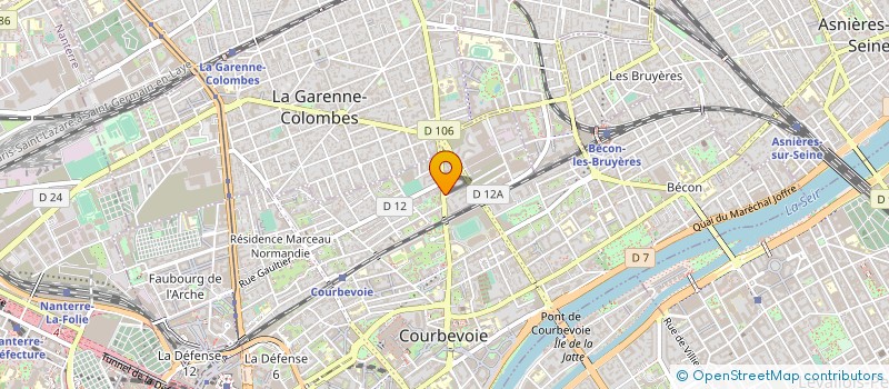 localisation de l'entreprise JABERD à COURBEVOIE
