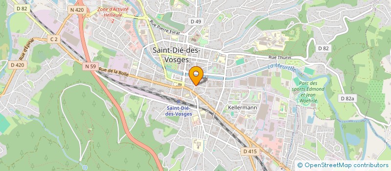 localisation de l'entreprise JABILLE à SAINT-DIE-DES-VOSGES
