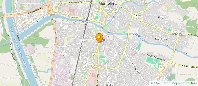 localisation de l'entreprise JABRIMMO à MONTELIMAR