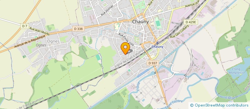 localisation de l'entreprise JAC  CHAUNY