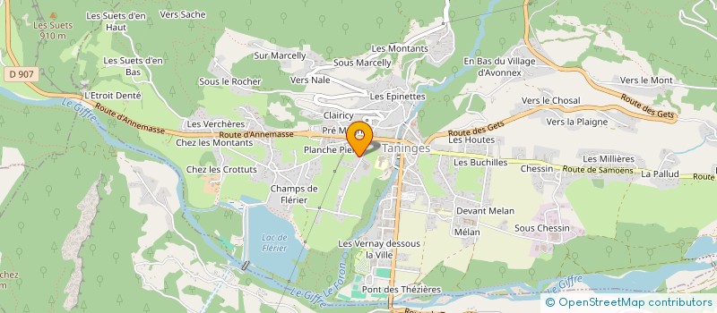 localisation de l'entreprise JACANTHO  TANINGES