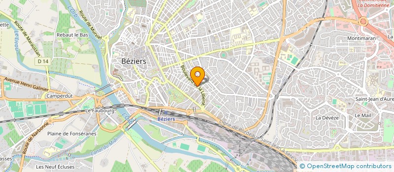 localisation de l'entreprise JACAR  BEZIERS