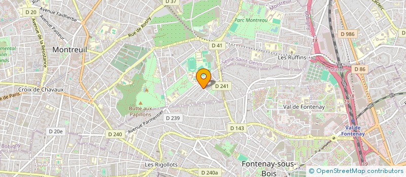 localisation de l'entreprise JACARANDA & NOYER à MONTREUIL