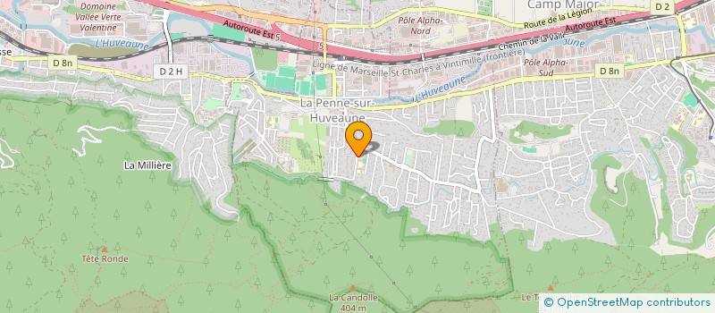 localisation de l'entreprise JACCI  LA PENNE-SUR-HUVEAUNE