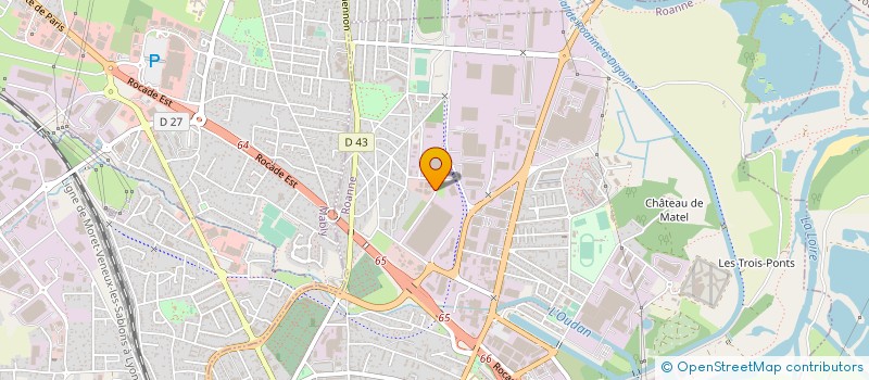 localisation de l'entreprise JACKIN à ROANNE