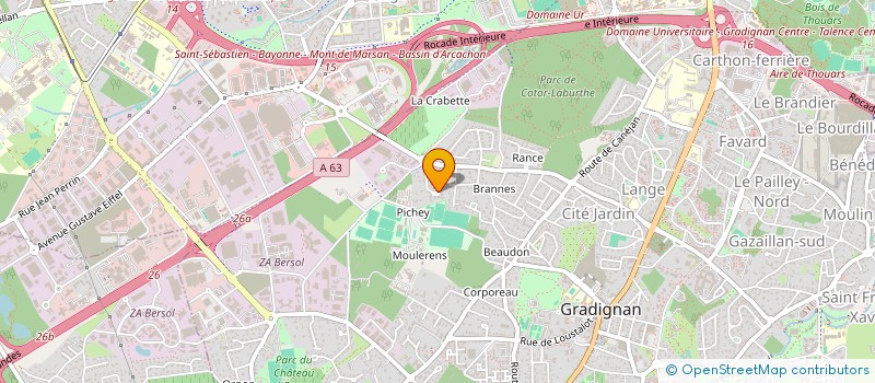 localisation de l'entreprise JACLARENE  GRADIGNAN