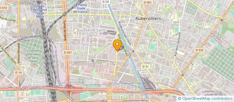 localisation de l'entreprise JACLEM à AUBERVILLIERS