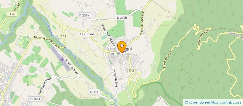 localisation de l'entreprise JACO'PAIN à SAINT-THOMAS-EN-ROYANS