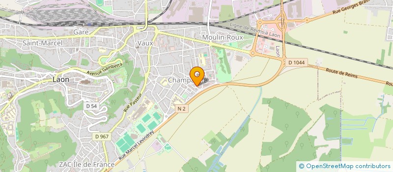 localisation de l'entreprise JACOB 02 à LAON