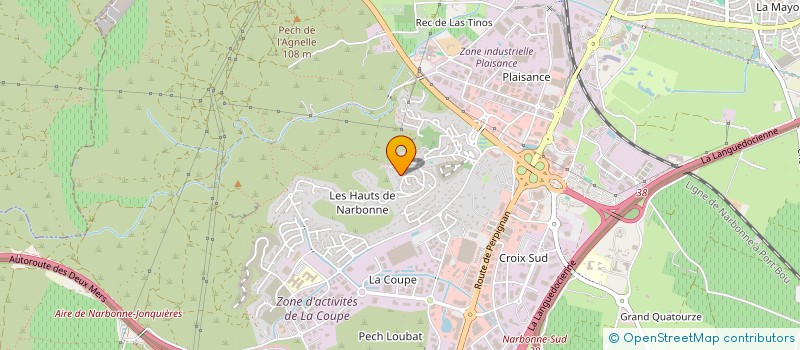 localisation de l'entreprise JACOB  NARBONNE