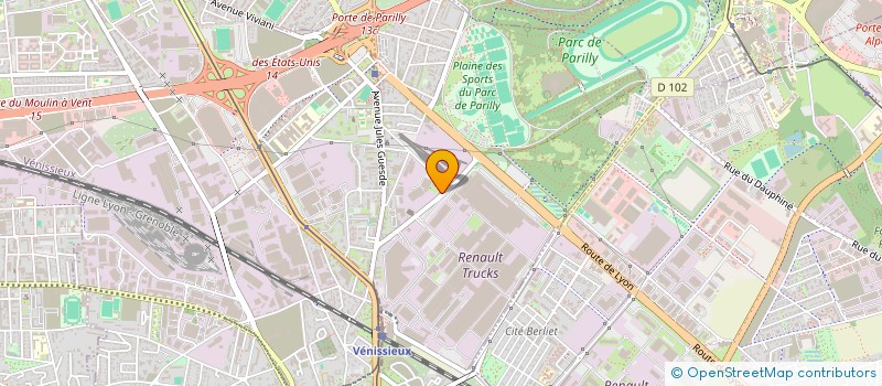 localisation de l'entreprise JACOUCCI PERE FILS ET FILLES  VENISSIEUX