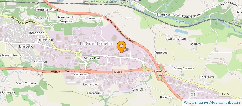 localisation de l'entreprise JACQ - GESTIN  QUIMPER