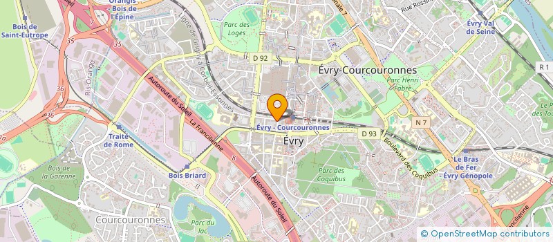 localisation de l'entreprise JACQ INDIV.  EVRY-COURCOURONNES