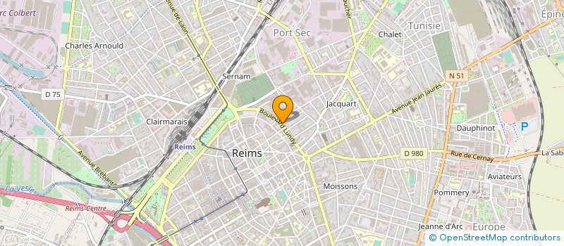localisation de l'entreprise JACQUART ET ASSOCIES DISTRIBUTION à REIMS