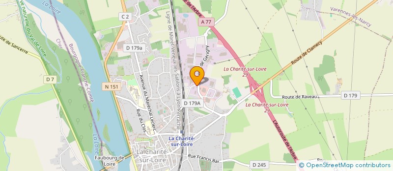 localisation de l'entreprise JACQUE CERAMIQUE à LA CHARITE-SUR-LOIRE