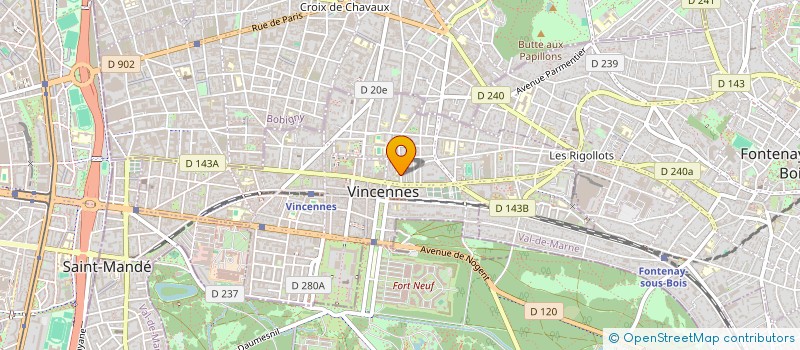 localisation de l'entreprise JACQUELINE RIVIERE à VINCENNES