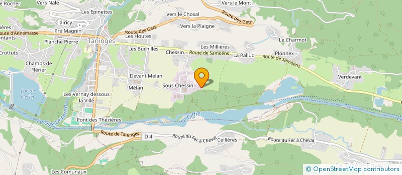 localisation de l'entreprise JACQUEMARDE  TANINGES