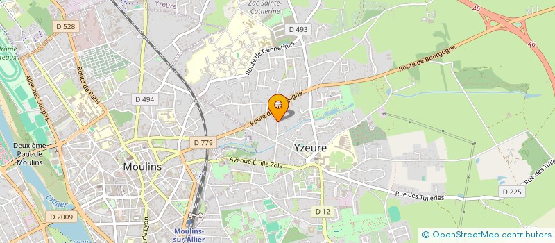 localisation de l'entreprise JACQUEMART FLEURS à YZEURE