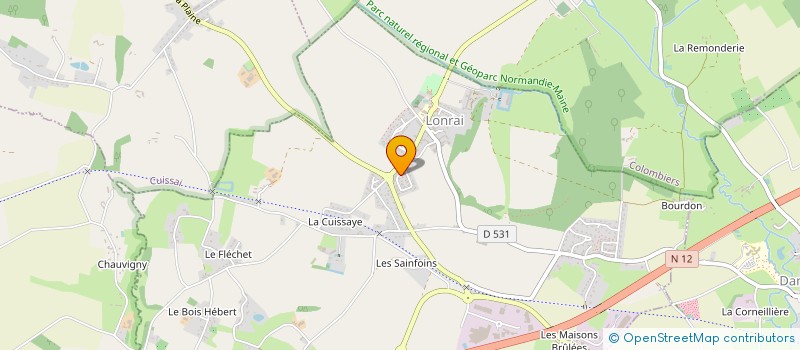 localisation de l'entreprise JACQUEMIN ELECTRICITE à LONRAI